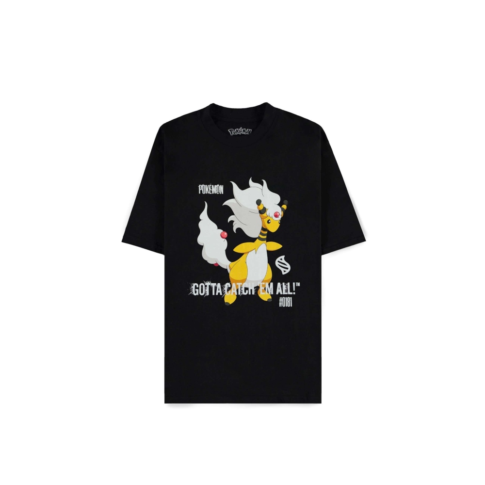 Pokémon - Mega Empharos Gotta Catch Em All Herren TShirt - Schwarz